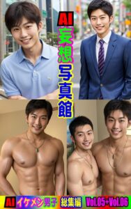 【k769aneme05466】AI妄想写真館 AIイケメン男子総集編Vol.05＋Vol.06