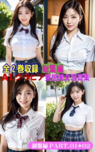 【k769aneme05500】全2巻収録 総集編 AIグラビア 妄想美女写真集 制服編 PART.01＋02