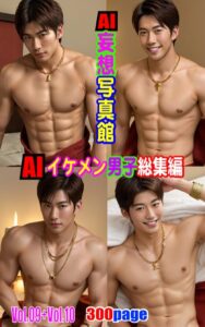 【k769aneme05736】AI妄想写真館 AIイケメン男子 総集編 Vol.09＋Vol.10