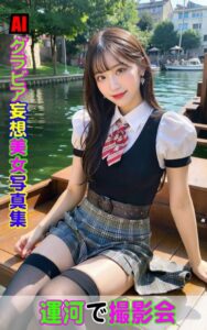 【k769aneme05789】AIグラビア 妄想美女写真集 運河で撮影会