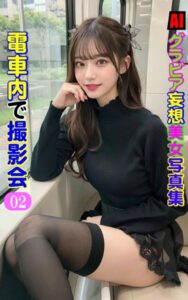 【k769aneme05889】AIグラビア 妄想美女写真集 電車内で撮影会02