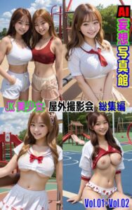 【k769aneme06241】AI妄想写真館 JK美少女 屋外撮影会 総集編 Vol.01＋Vol.02