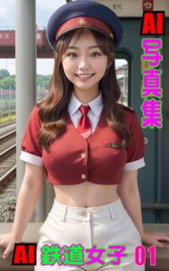 【k769aneme06548】AI写真集 AI鉄道女子01