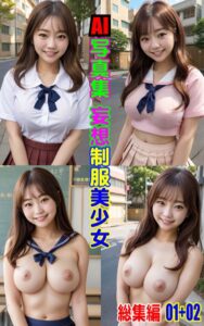 【k769aneme06689】AI写真集 妄想制服美少女 総集編01＋02