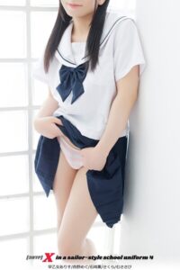 【s425asnph00217】［387P］ X in sailor-style school uniform 4