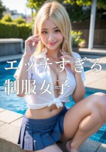 【s511ahuat00800】エッチすぎる制服女子 プールで金髪ギャルと、、、