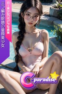 【s518ahuat00105】三つ編み眼鏡の童顔美少女 AI美少女グラビア写真集【C-Paradise】