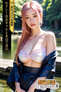 【s519ahuat00331】セクシー浴衣ギャルと水辺で逢引 AI美女グラビア写真集【SS-Paradise】