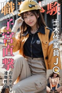 【s665aunik00017】【職業体験】土木作業員J〇 子宮直撃の生中出し凌●性交〜AI2次元美女〜