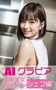 【k769aneme04725】AIグラビア 妄想美女写真集 シェフ編 PART.01