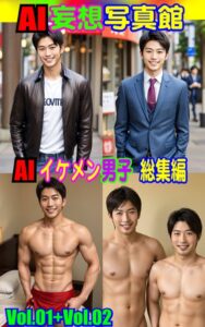 【k769aneme05097】AI妄想写真館 AIイケメン男子 総集編 Vol.01＋Vol.02