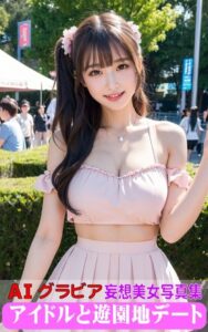 【k769aneme05321】AIグラビア 妄想美女写真集 アイドルと遊園地デート