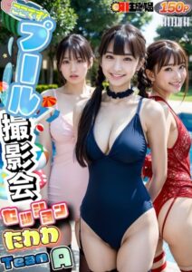 【s281asnph00535】AIここです！プール撮影会セッションたわわTeamA