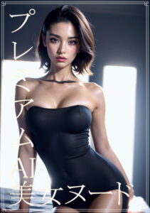 【s511ahuat00548】プレミアムAI美女ヌード シックなミニドレス