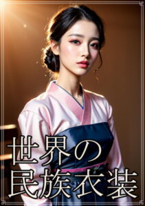 【s511ahuat00563】世界の民族衣装 韓国のハンボク