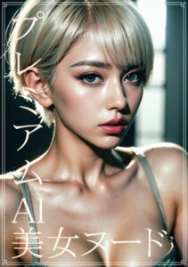 【s511ahuat00604】プレミアムAI美女ヌード ピクシーカット – プラチナブロンド