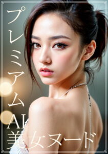 【s511ahuat00606】プレミアムAI美女ヌード ハイポニーテール – ブルネット