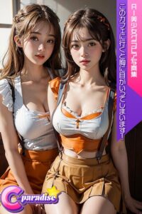 【s518ahuat00053】C-Paradise このカフェに行くと胸に目がいってしまいます！ AI美少女グラビア写真集