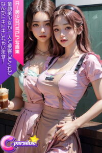 【s518ahuat00054】C-Paradise 童顔美少女が二人で接客してくれてなんかドキドキしちゃいます！ AI美少女グラビア写真集