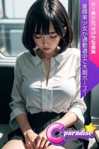 【s518ahuat00085】童顔美少女が通勤道中で大胆ポーズ1 AI美小女グラビア写真集【C-Paradise】