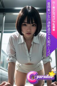【s518ahuat00086】童顔美少女が通勤道中で大胆ポーズ2 AI美小女グラビア写真集【C-Paradise】