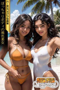 【s519ahuat00088】SS-Paradise ぽっちゃりボディの褐色美女 AI美女グラビア写真集