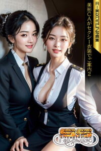 【s519ahuat00186】SS-Paradise 美形CAがセクシー衣装でご案内2 AI美女グラビア写真集