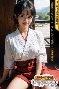 【s519ahuat00187】SS-Paradise 幼馴染は巫女さん スレンダーボディで僕を誘惑 AI美女グラビア写真集