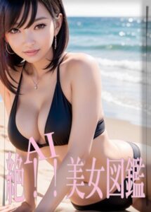【s511ahuat00342】AI絶！！美女図鑑 黒い水着と白い肌