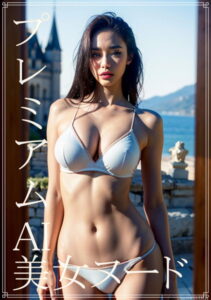 【s511ahuat00408】プレミアムAI美女ヌード 古代の城