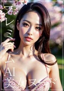 【s511ahuat00411】プレミアムAI美女ヌード 桜の庭園