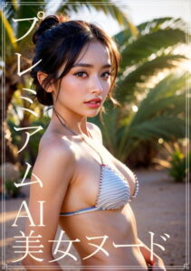 【s511ahuat00412】プレミアムAI美女ヌード 砂漠のオアシス