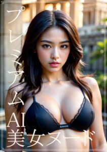【s511ahuat00421】プレミアムAI美女ヌード 歴史的な寺院