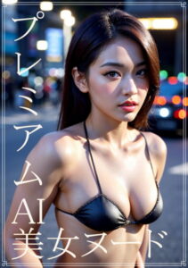 【s511ahuat00423】プレミアムAI美女ヌード 都会の市街地の通り
