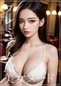 【s511ahuat00508】プレミアムAI美女ヌード エレガントなパリのカフェ