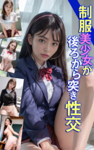 【s512ahuat00193】制服美少女が後ろから突き性交