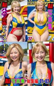 【k769aneme07836】AI写真集 AIババア恐怖のレースクイーン総集編 01＋02