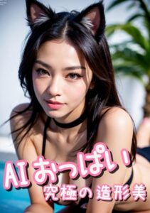 【s511ahuat00238】AIおっぱい 究極の造形美 ネコ耳プールビキニ