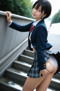 【s828aebwg00162】えーあいどる ― 灰色の階に滲む土砂降りの境界 ―