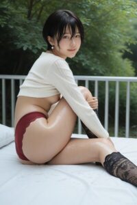 【s828aebwg00168】えーあいどる ― 翠緑の褥に横たわる真珠の輝き ―