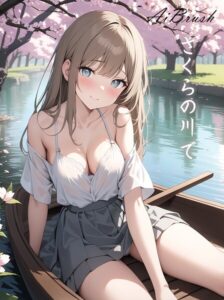 【s771aqsqh00095】さくらの川で