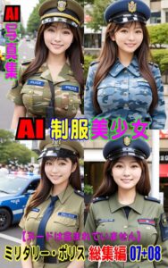【k769aneme08481】AI写真集 AI制服美少女 ミリタリー・ポリス 総集編 07＋08