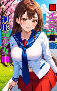 【k769aneme08728】AIイラスト集 制服美少女08