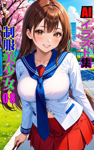 【k769aneme08728】AIイラスト集 制服美少女08